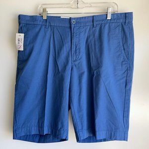 NWT BRAX Bristol C Blue Dot Printed Flat Front Shorts Size US 40